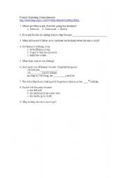 English worksheet: Friends Listening Activity