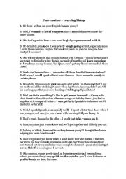 English worksheet: Learning Things