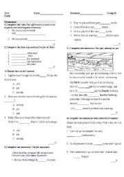 English Worksheet: grammar test