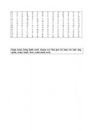 English Worksheet: Past participle word search