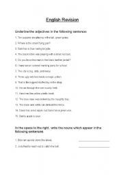 English Worksheet: english revision worksheets