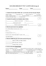 English worksheet: tenses, pronouns