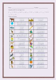 English Worksheet: Lets learn the alphabet!