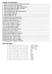 English Worksheet: clothes in seasons with 
