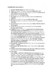 English Worksheet: Tenses