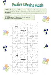 Passive Puzzle Game - In groups of 3 