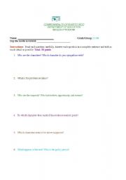 English Worksheet: Questions for a movie