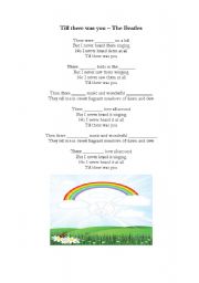 English Worksheet: The Beatles song: Till there was you 