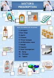 English Worksheet: MEDICAL: DOCTORS PRESCRIPTION