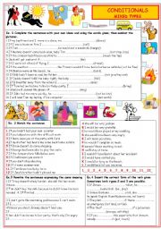 English Worksheet: Conditionals, mixed types