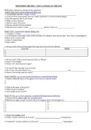 English Worksheet: London webquest