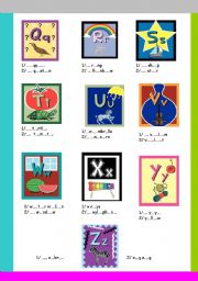 English Worksheet: fun with alphabet part2