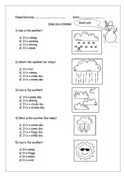 English Worksheet: The weather