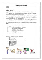 English Worksheet: Question Words Exercises