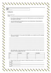 English worksheet: Reading File