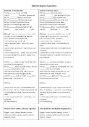 English Worksheet: Adjective Degrees