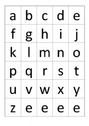 English worksheet: the english alphabet: lots of fonts cut out and make words