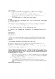 English worksheet: the Christams lesson Paln