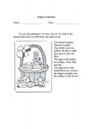 English Worksheet: easter