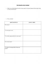 English Worksheet: The Beach Chapter 3 Reading Comprehension