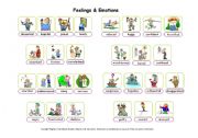 English Worksheet: Feelings & Emotions / Pictionary - Poster