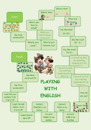English Worksheet: Playing with English
