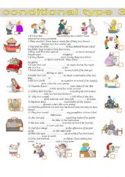 English Worksheet: Conditional clauses type 3