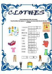 English Worksheet: Clothes