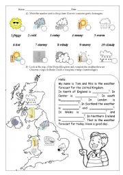 English Worksheet: weather