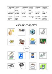 English worksheet: AROUND THE CITY