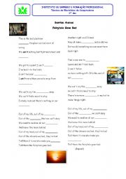 English worksheet: Sunrise Avenue 