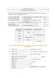 English Worksheet: COMPARATIVE AND SUPERLATIVE