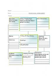 English Worksheet: Reading Graphic Organizer 