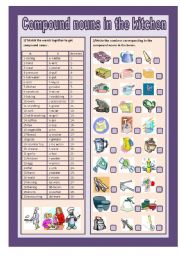 Compound nouns in the kitchen (keys)