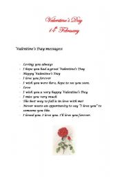 English Worksheet: Valentines Day