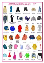 Clothes (editable) - ESL worksheet by ludique22