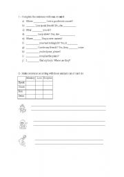 English Worksheet: can or cant