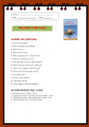 English worksheet: Reading: Island for Sale