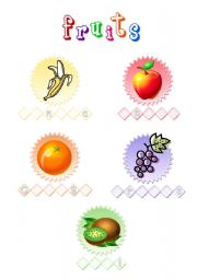 English Worksheet: Fruits