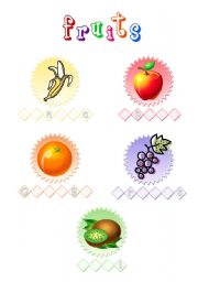 English worksheet: Fruits