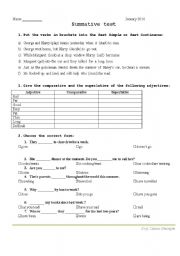 English worksheet: Summative test