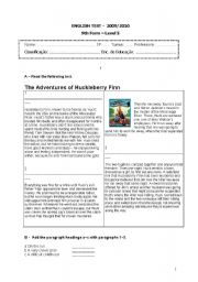 Test - The adventures of Huckelberry Fin - The Family