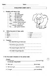 English Worksheet: Review animals, 