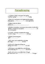 PET - Paraphrasing