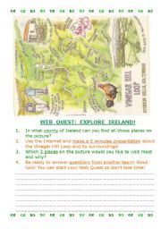 English Worksheet: Web Quest: Explore Ireland 3