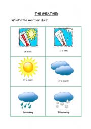 English worksheet: The weather
