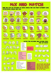 English Worksheet: Mix and match. Heads and bodies.