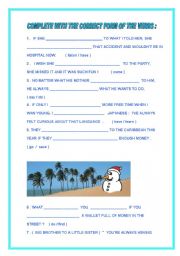 English Worksheet: FCE grammar practice