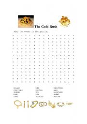 English worksheet: The Gold Rush 