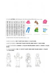 English Worksheet: Clothes